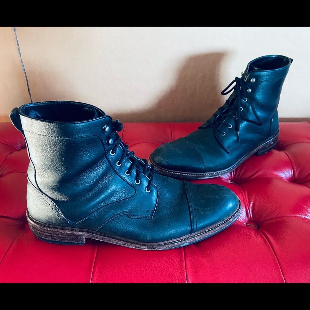 HS Trask Black Leather Boots - 11.5